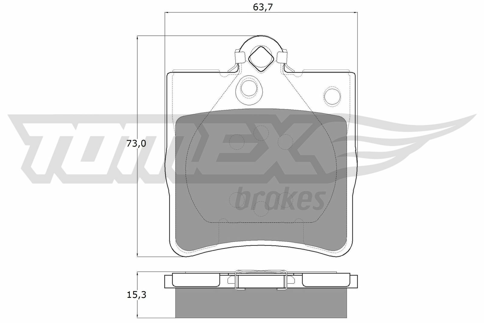 Sada brzdových platničiek kotúčovej brzdy TOMEX Brakes